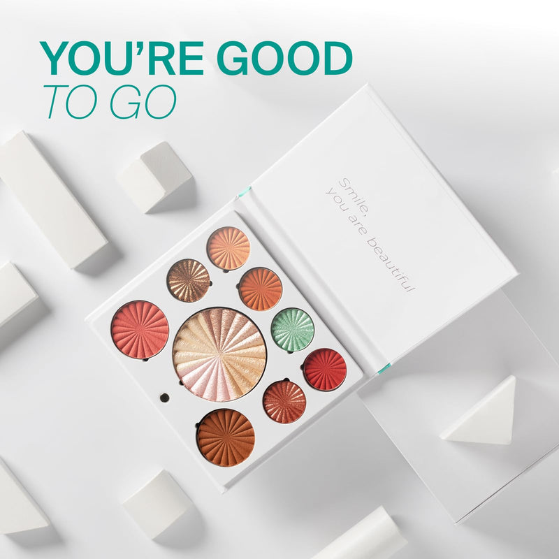 [Australia] - OFRA Mini Mix Face Palette Good To Go - 2-in-1 Full Face Makeup Palette with Blush, Eyeshadows, Highlighter, and Bronzer - Powder Makeup Palette - Travel-Friendly, Cruelty-Free, and Refillable Pans 