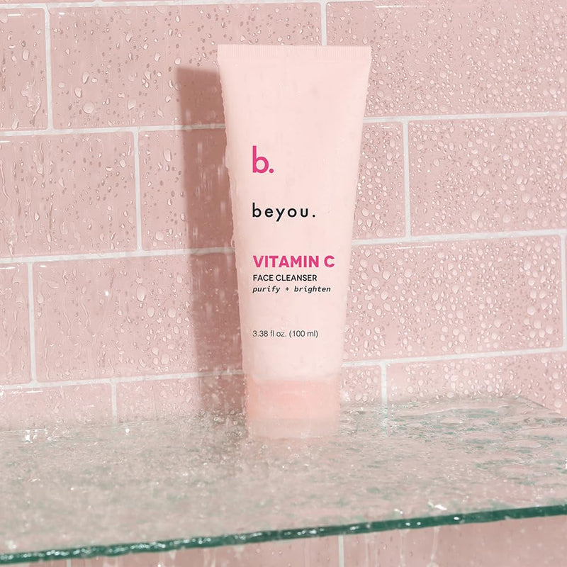 Beyou. Vitamin C Face Cleanser – K-Beauty Clean Skin Care – Gentle Cream to Foam Face Wash for All Skin Types Including Sensitive Skin – Makeup Remover Korean Skincare – 3.38 fl oz Step 1. Cleanser 3.38 Fl Oz (Pack of 1)