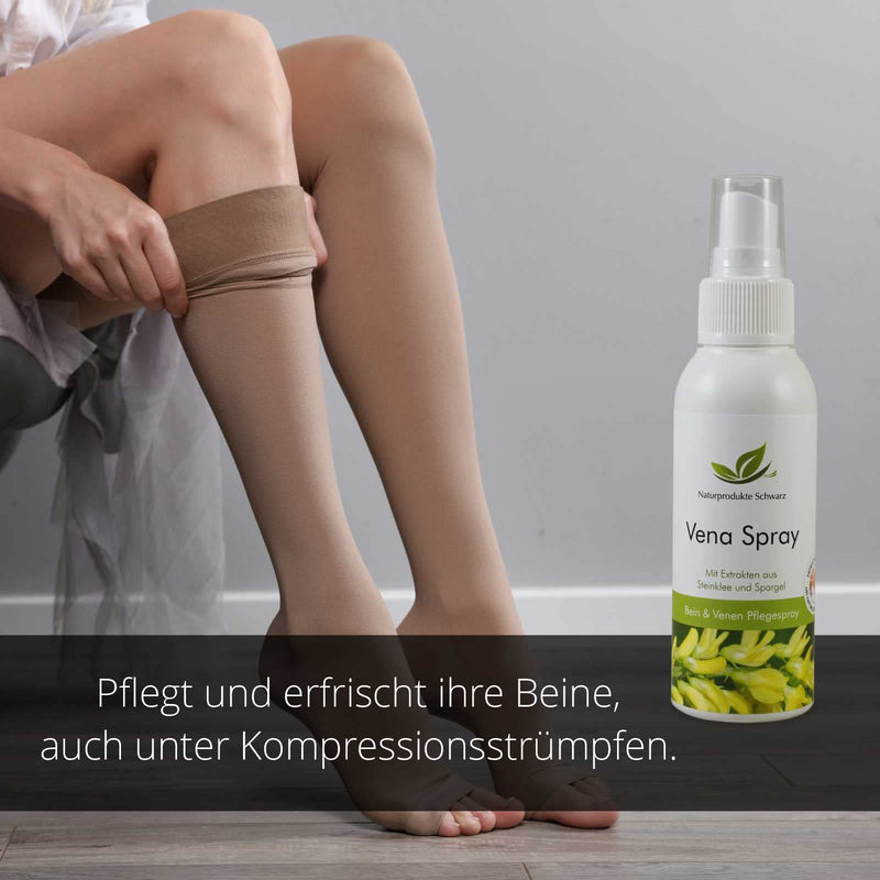 [Australia] - Natural Products Black - Vena Leg Spray & Vein Spray - With Sweet Clover, Asparagus & Birch, 100ml 