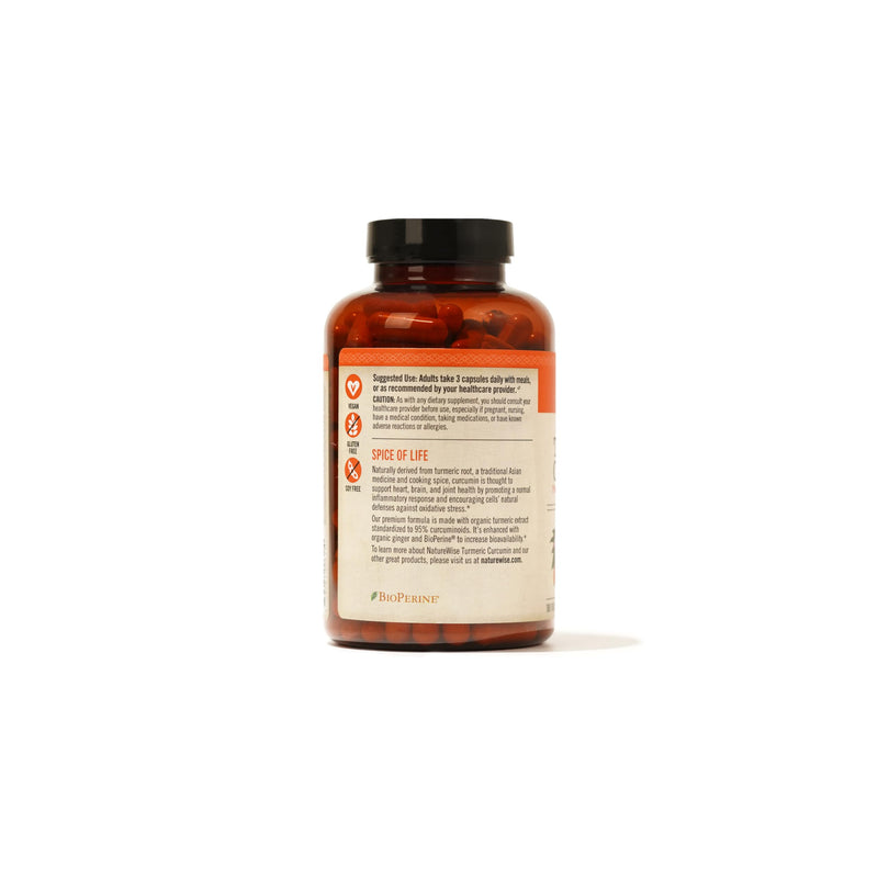 [Australia] - NatureWise Curcumin Turmeric 2250mg | 95% Curcuminoids & BioPerine Black Pepper Extract | Advanced Absorption for Joint Support [2 Month Supply - 180 Count] Unflavored 180 Count (Pack of 1) 