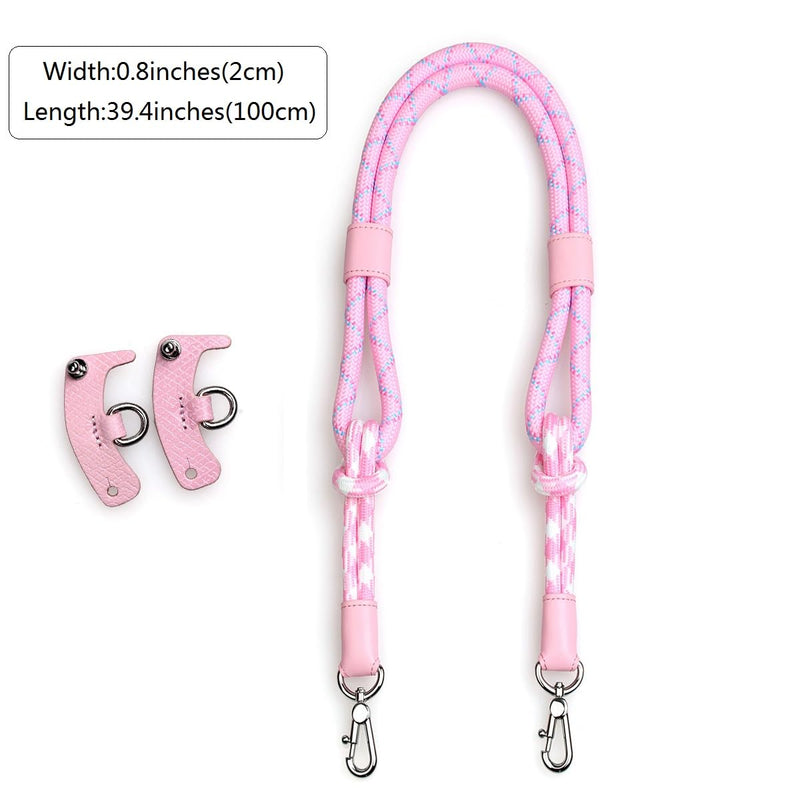 Jiesinlov Rope Purse Straps Replacement Crossbody Shoulder Strap for Mini Le PLIAGE Pink-l
