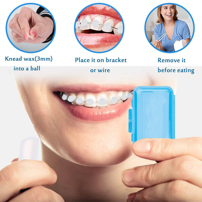 [Australia] - Braces Wax for Teeth 12 Pack Dental Care Orthodontic Wax for Braces Wearer (12 Pack, Colorful) 