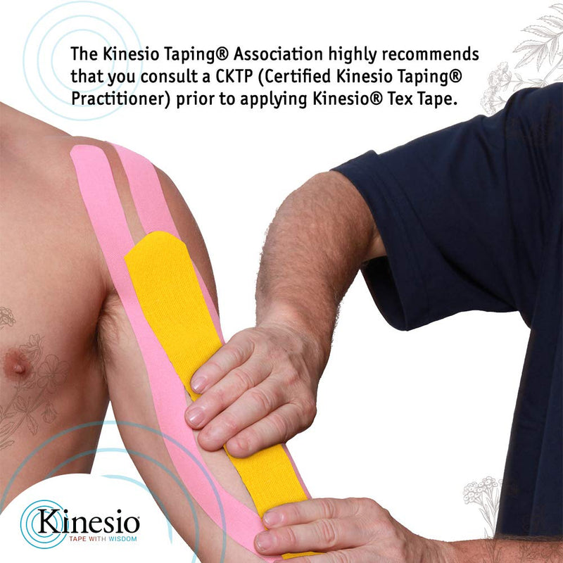 Kinesio Taping - Elastic Therapeutic Athletic Tape Tex Gold Light Touch Bundle - Sakura Pink & Fuji Purple – 2 in. x 16.4 ft - 2 Rolls