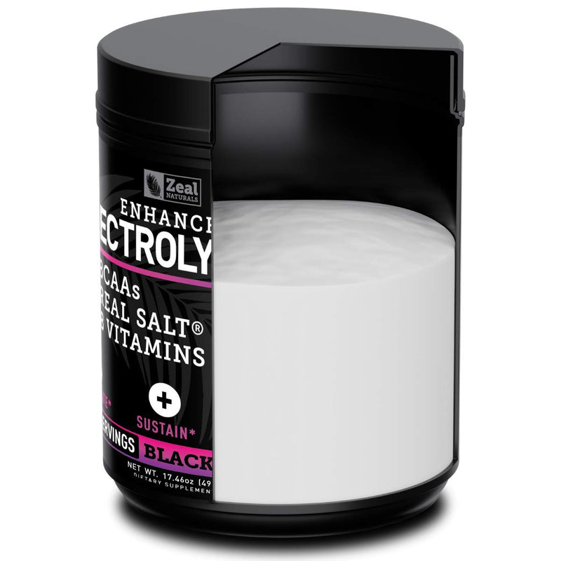 [Australia] - Enhanced Electrolyte Powder (Black Cherry| 90ct.) Sugar Free + BCAA, B-Vitamins & Real Salt® - Keto Electrolytes Drinks, Hydration Powder w Potassium, Sodium, Zinc, Magnesium for Hydration & Recovery Black Cherry - 90 Servings 
