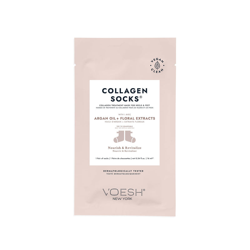 [Australia] - VOESH Collagen Socks, Collagen Socks for Dry Feet, Cracked Heel Repair, Moisturizing Socks, Spa Pedicure Treatment, Spa Socks, Foot Peel Masks, Vegan 5pk - Variety 