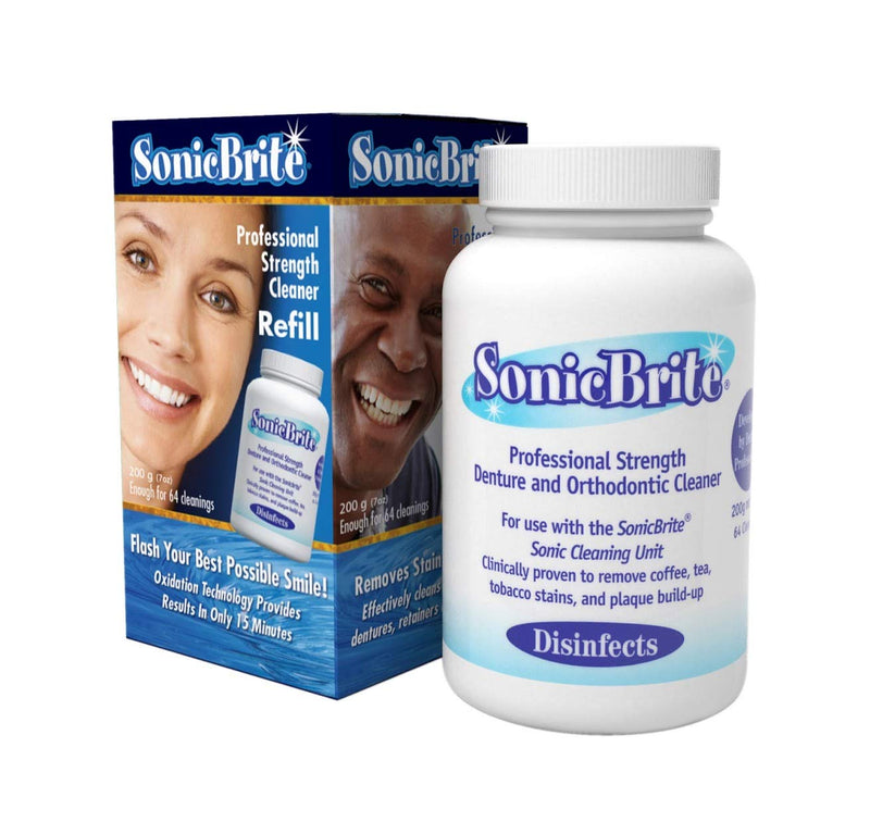 High Intensity Dental Cleaning Powder — Freshen Your Dentures, Retainers, Night Guards and Aligners — Powerful Formula Removes Stains, & Plaque