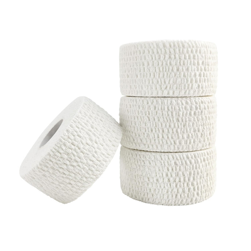 Athletic Grip Tape - Weightlifting Thumb Tape, Hook Grip Tape 4-Pack for Powerlifting, Cross Training (1.5in x23ft White) 4 rolls