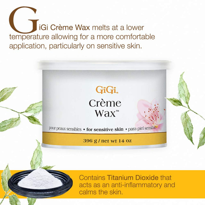 GiGi Hair Removal Cream Duo, Wax Warmer and Creme Wax for Salon-like Results, Made in USA, Unisex, Sensitive Skin, Paraben-Free, Not Tested on Animals, Trusted Brand for Over 40 Years