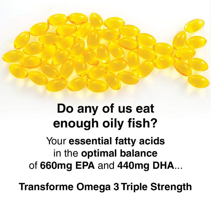 Omega 3 Fish Oil 2000mg, 2 x 1000mg Capsules High Strength Serving 660mg EPA and 440mg DHA, 360 Omega 3 Fatty Acids Softgels Supporting Heart, Brain and Eye Health, 6 Month Supply from Transforme 1 count (Pack of 360)
