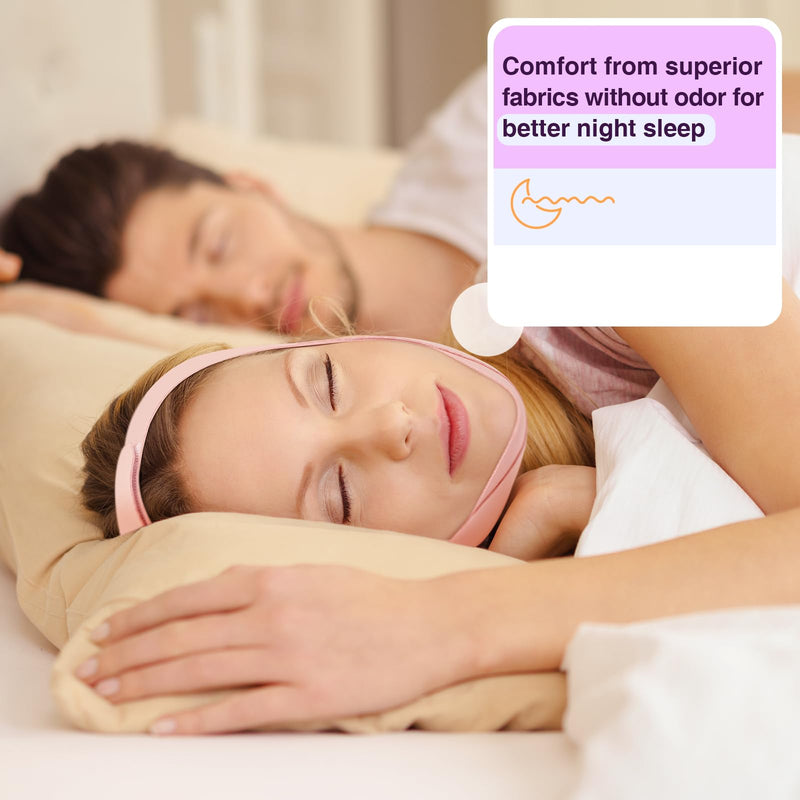 [Australia] - Anti Snore Chin Strap [Upgraded], EasYoung Snoring Solution, Effective Anti Snore Strap, Adjustable and Breathable Material Stop Snoring Sleep Headband for Men Women 