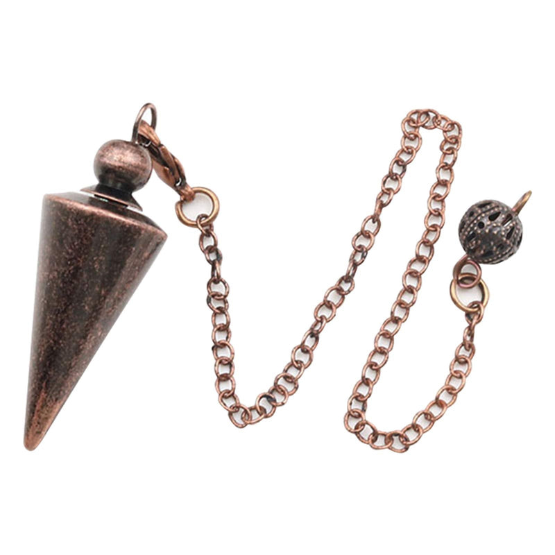 [Australia] - Hahhhha Copper Pendulum for Divination Spiritual Point Reiki Copper Cone Pendant Divination Healing Dowsing Pendulum Metal Pendulum Spiritual Point Pendulum Rose Gold 