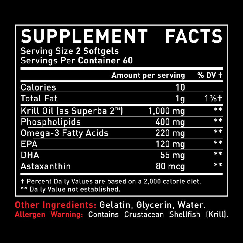 [Australia] - Antarctic Krill Oil 1000mg (120 Softgels) Omega 3 Krill Oil Supplement with EPA, DHA & Astaxanthin - Omega 3 Fish Oil for Joint, Brain, and, Heart Support for Men and Women 120 Count (Pack of 1) 