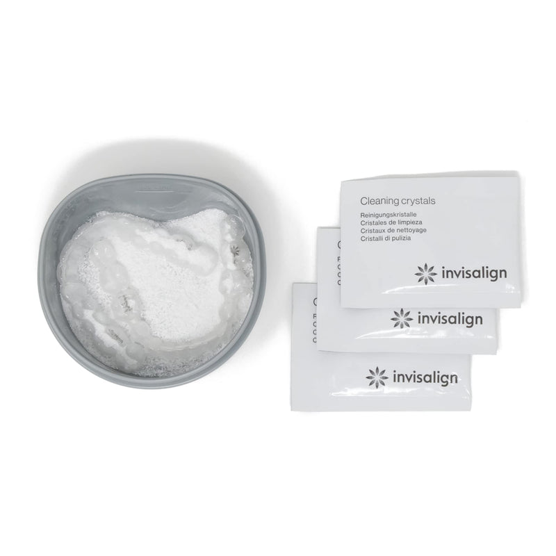 [Australia] - INVISALIGN Cleaning Crystals for Clear Aligners and Retainers with Tub, (50 Packets) 
