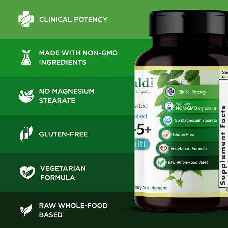 [Australia] - EMERALD LABS Men's 45+ 1-Daily Multi - Made with Saw Palmetto, Lycopene & More for Heart, Bone & Immune Support* - Gluten-Free - 60 Vegetable Capsules 60 Count (Pack of 1) 