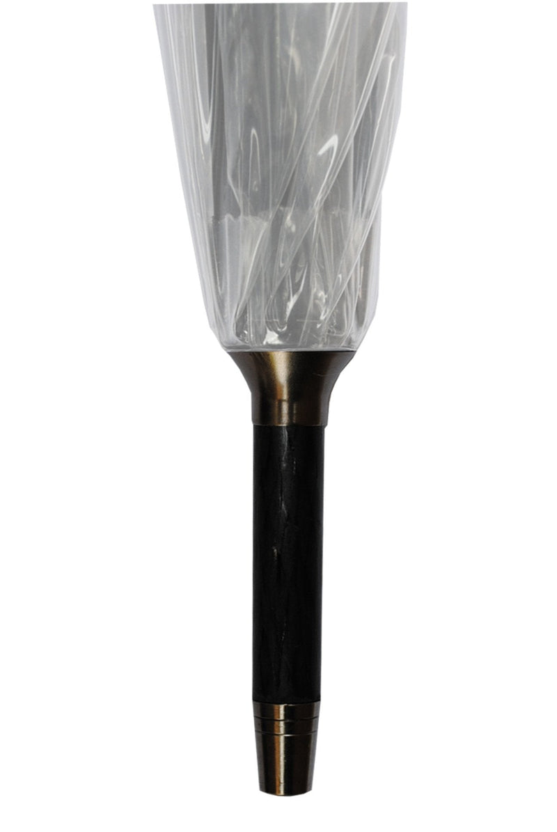 Rare Automatic - Large 54 Inch Arc - Windproof Strong Clear Dome Umbrella | For Rain and Wind Women Men - Heavy Duty Umbrella - Best for See Through Visibility - Transparent Fiberglass 1) Clear with Black Trim