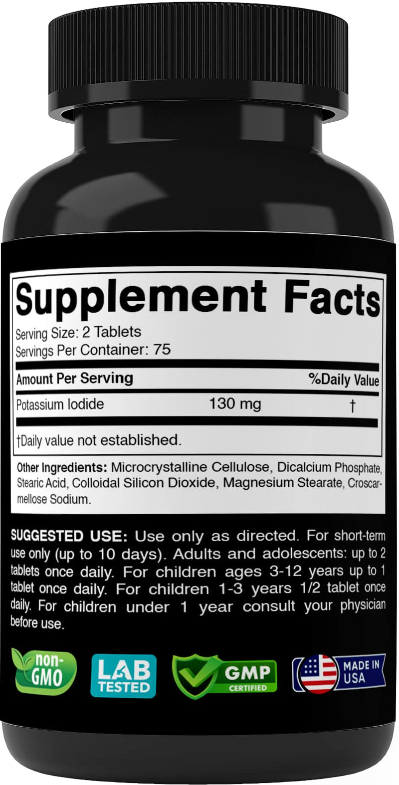 [Australia] - Potassium Iodide Dietary Supplement 130 mg per Serving - 150 Tablets (1 Bottle) 1 Bottle 