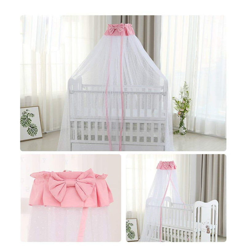 [Australia] - CdyBox Breathable Crib Netting Bed Curtains Canopy for Kids Mosquito Net Bedroom Decor (Pink, Mosquito net) Pink 