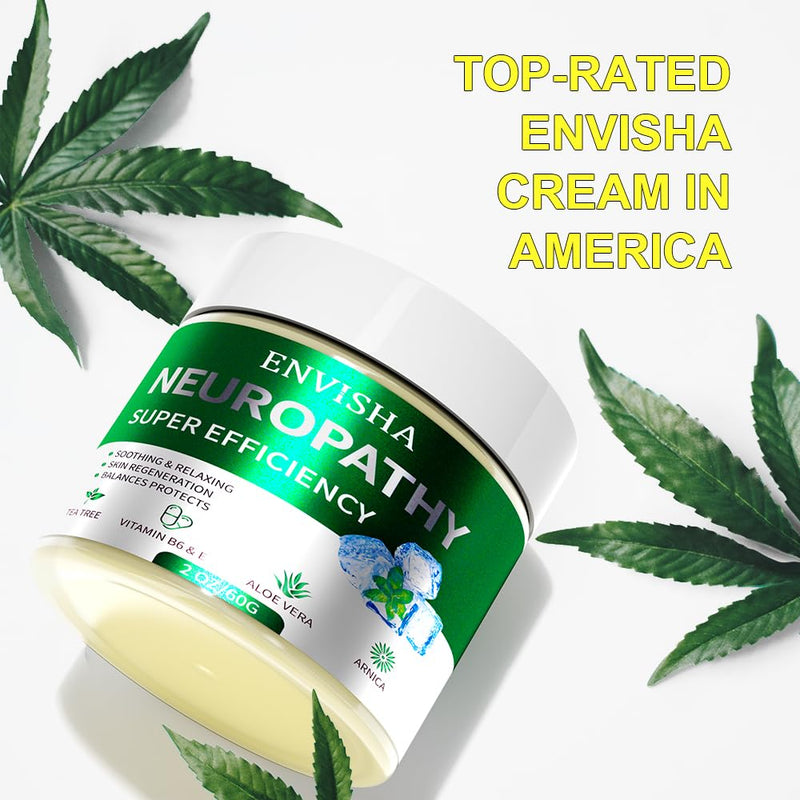 Neuropathy Cream with Menthol, Arnica, Aloe Vera, Emu, Vitamin B6, Extra Strength for Feet, Hands, Legs, 2oz