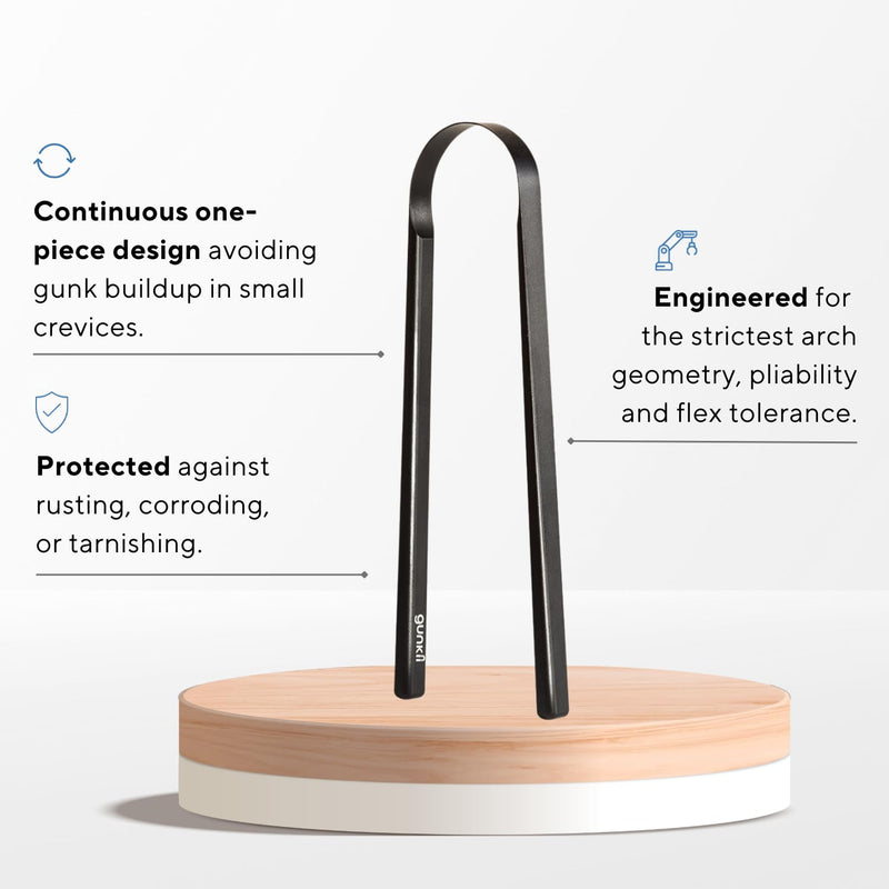 [Australia] - Tongue Scraper, Tongue Cleaner for Adults and Kids, Fights Bad Breath, Metal Tongue Scraper, Great for Oral Care, Oral Hygiene, Ayurveda Tongue Scraper, Hygiene Luxury Black Tongue Scraper. (1 Pack) 1 Pack 