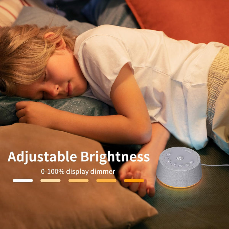 [Australia] - SoundLegend Sleep White Noise Sound Machines 32-Level Volume 30 Sounds 12 Colors Light 5 Timers Adjustable Light Brightness Compact for Everyone Travel Gift Memory Function Grey 