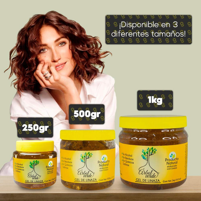Linseed Hair Gel (17.6 oz) - Natural products- Fights Hair Loss - No alcohol, No sulfates, No Parabens, No Silicon