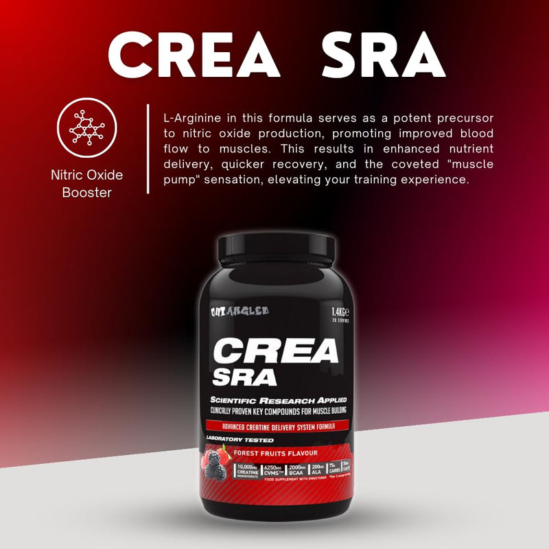 Creatine Monohydrate CREA SRA 1.4kg, Forest Fruit Flavour, Muscle Recovery and Strength Building