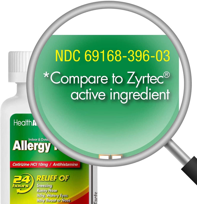 [Australia] - HealthA2Z® Allergy Relief | Cetirizine 10mg | All Day Allergy Relief | Indoor & Outdoor | Relief from Itchy Throat, Sneezing, Runny Noses (300 count (pack of 1)) 300 Count (Pack of 1) 