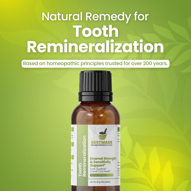 Bestmade Tooth Remineralization Support - Cell Salt Combination to Reduce Sensitivity, Protect Enamel & Strengthen Teeth, Natural, Homeopathic, Non-Toxic, 400 Pellets 400 Count (Pack of 1)