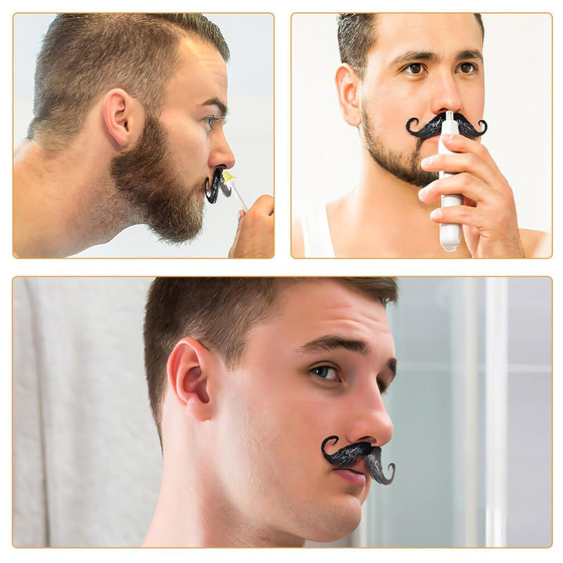 [Australia] - minkissy Nose Wax Kit 100 Pieces Nose Hair Removal Waxing Mustache Beard Guard Artificial Wax Mustache Protective Sticker for Men Style A 1 Piece (Pack of 1) 