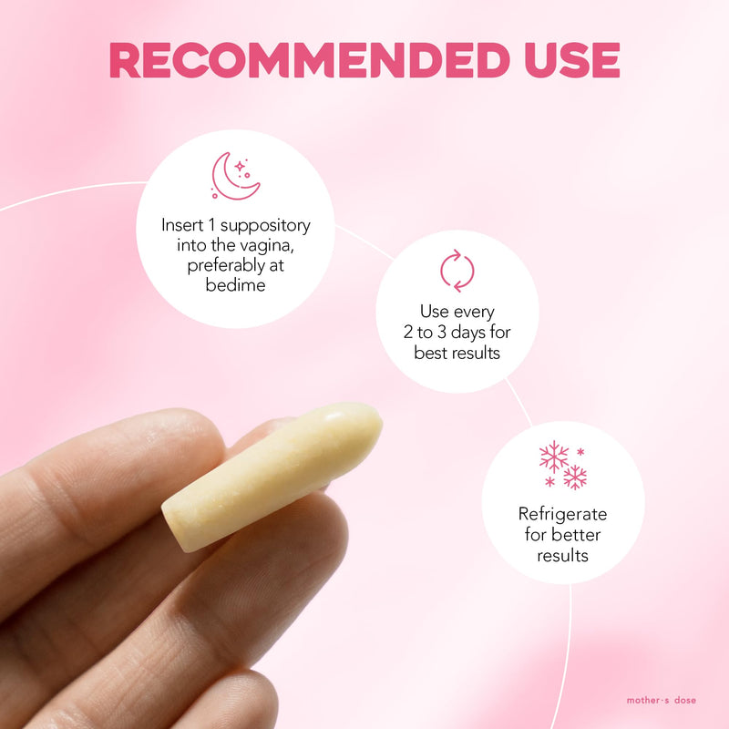 [Australia] - Mother's Dose Hyaluronic Acid 5mg Suppository HydraDose- Hormone Free Moisturizer for Vaginal Dryness-USA Made, 1 Month Supply- 10 Inserts 