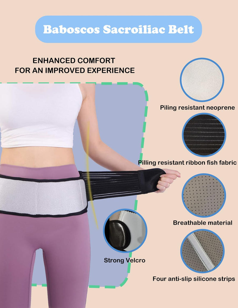 [Australia] - Si Belt for Women and Men with Extra Support, Lower Back Brace | Sciatica Pain Relief Devices for Sciatica Back Relief, Sciatica, Sacroiliac, Sciatic, Pelvic, Lumbar, Hip, Sacral Nerve Medium 