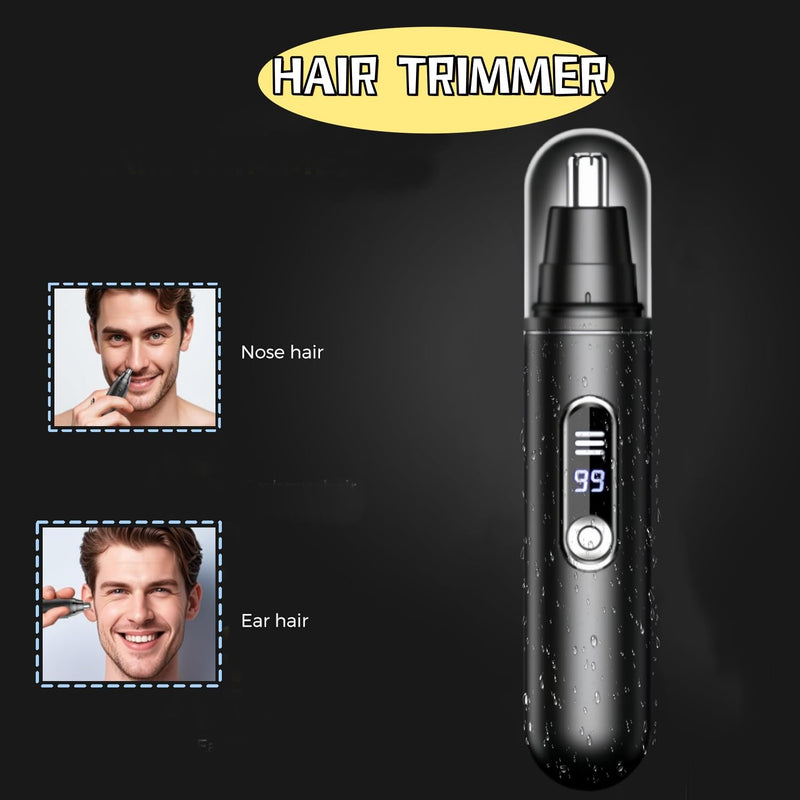 [Australia] - USB rechargeable nose hair trimmer, nose hair trimmer for men and women via USB rechargeable eyebrows, electric trimmer for beard, eyebrows and facial hair, double-edged 