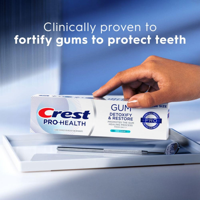 [Australia] - Crest Pro-Health Gum Detoxify and Restore Deep Clean Toothpaste, 4.6 Ounce (Pack of 3), Anticavity, Antibacterial Flouride Toothpaste, Clinically Proven, Gum and Enamel Protection 