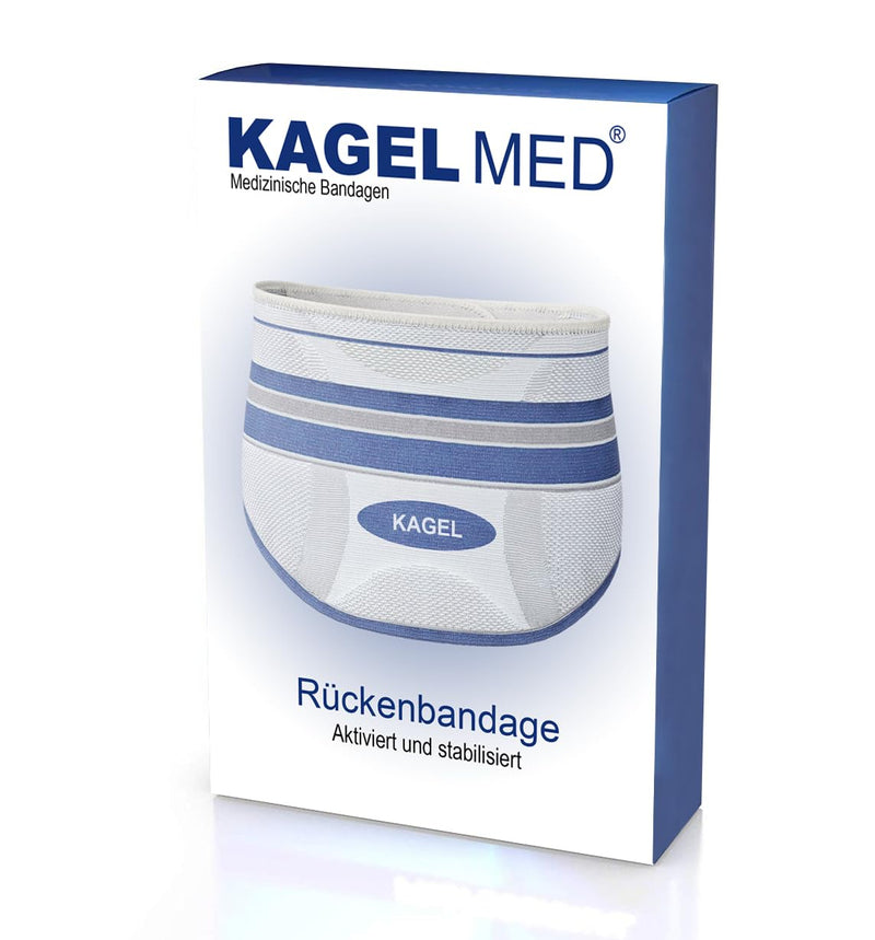 [Australia] - KAGEL MED back bandage - orthopedic bandage for men and women with metal supports and 3D compression - medical back support belt & back strap & kidney warmer (L (95-110cm)) L (95-110cm) 