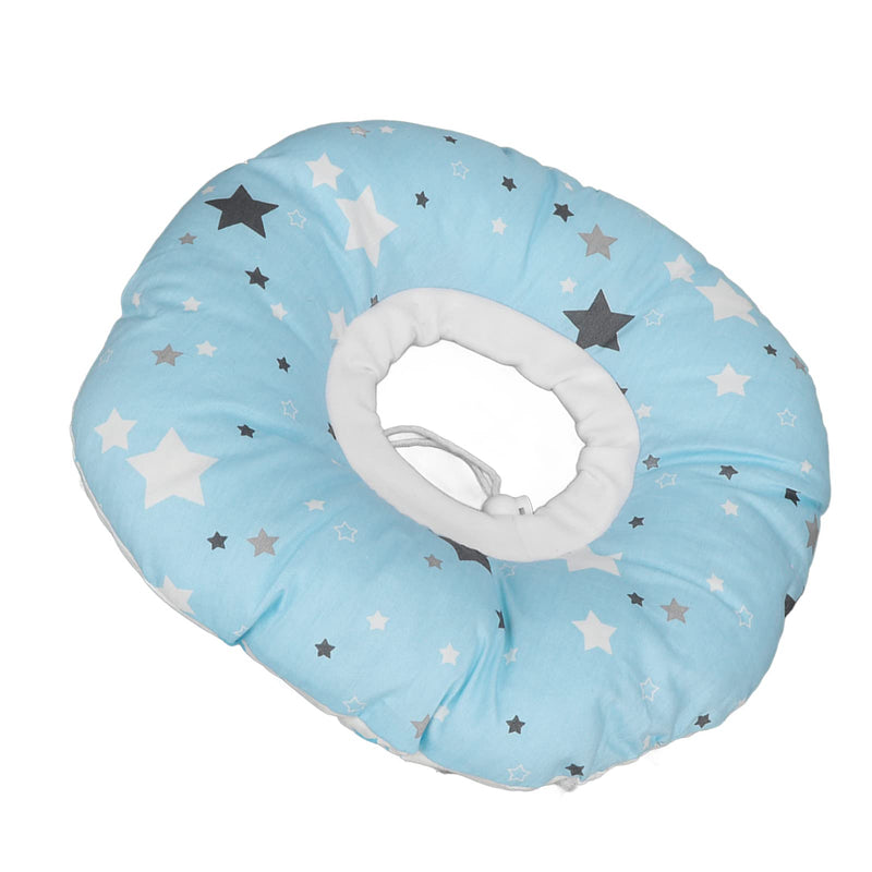 [Australia] - Star Pattern Side Sleeper Pillow with Ear Piercing Hole Pressure Relief for Ear Sore Guard Donut Shaped Pillow for Side Sleeping Ear Comfort Cushion for Side Sleepers with Ear Piercings 