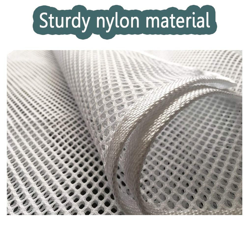 [Australia] - Child Safety Rail Net for Balcony, Patios, Railing and Stairs. Security Guards for Kids/Pet/Toy Both Indoors and Outdoors. 10ft x2.5ft, Sturdy Mesh Fabric Material. (White) White 