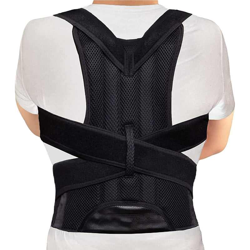 Back Brace Posture Corrector, Adjustable Posture Back Brace Support Shoulder Straightener Trainer Waist Belt Upper and Lower Back Pain Relief for Men Women Body Correction(4X-Large/50-54)