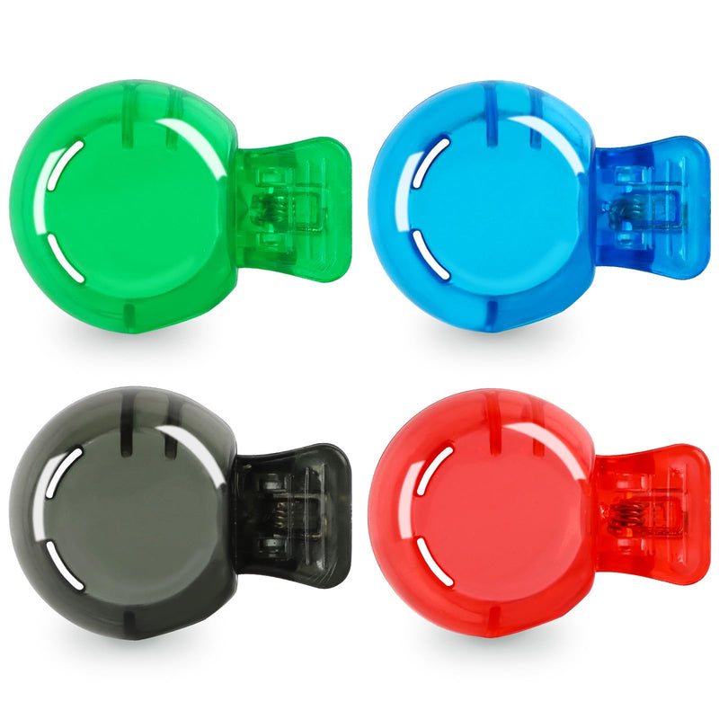 [Australia] - 4 Pack Travel Toothbrush Head Covers Portable Toothbrush Protector Cap Brush Pod Case Plastic Protective Clip for Household Travel, Camping, Bathroom, School, Business Blue, Green, Grey, Red 