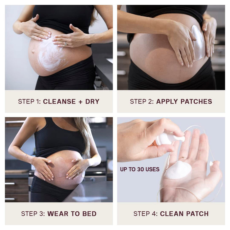 [Australia] - Dermaclara Silicone Body Patch to Prevent and Treat Stretch Marks - Pregnancy Safe Skin Care Silicone Patches for Scars - Stretch Mark Prevention Pregnancy Must Haves - 5" x 5" x .07" 