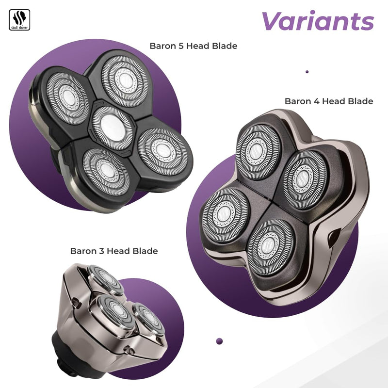 [Australia] - Skull Shaver Forte PRO 4 Head Replacement Blade Compatible with Pitbull, Palm and Butterfly Kiss razors 