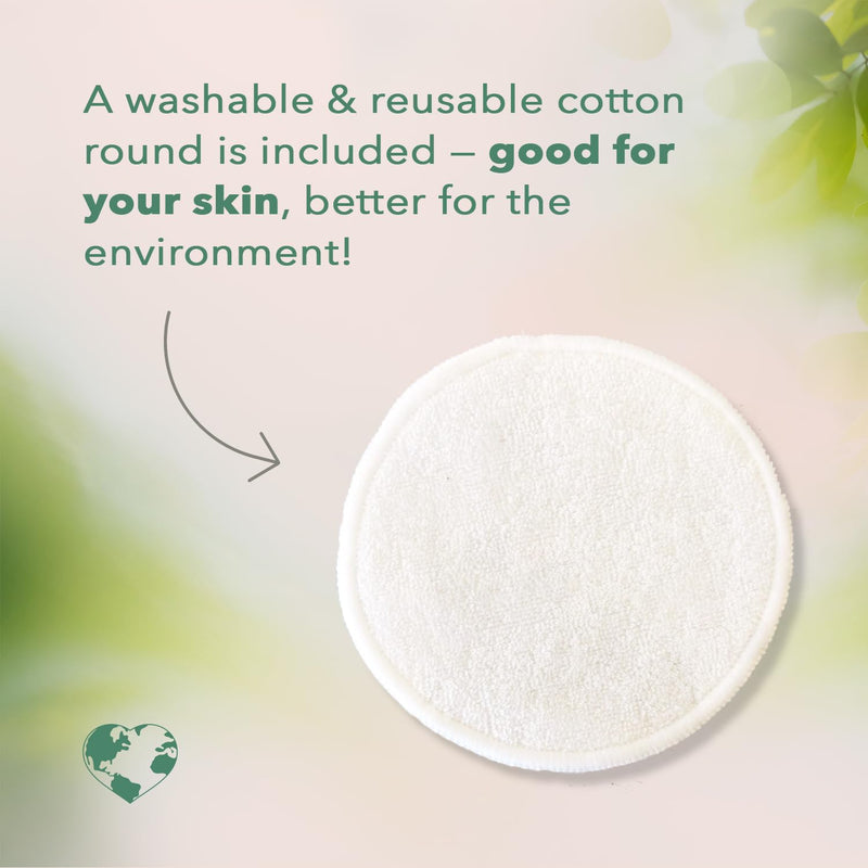 Nourish Organic Face Cream, Pomegranate Acai + Argan – Ultra Hydrating Formula with Aloe Vera & Green Tea Extract, 1.7 Oz + Washable Cotton Round white 1 Count (Pack of 1)