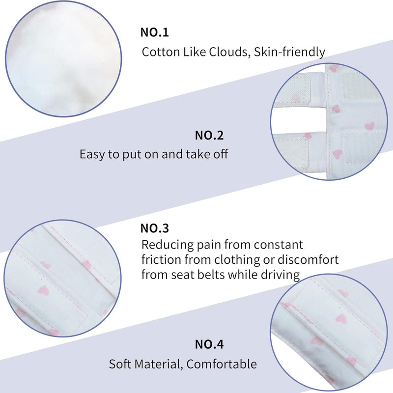 [Australia] - Bra Strap Pad Protector for Chest Port Pacemaker Pillow Post Surgery Bra Strap Cushion for Chest Heart Support Chemo Port Pillow for Bra Strap, 2PCS 