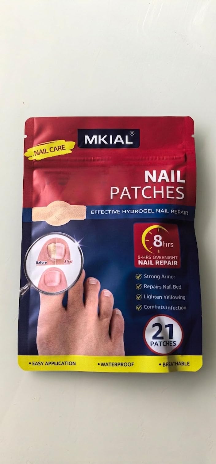 Nail Care Patches 21 PCS, 8-Hour Overnight Toenail Repair and Care Extra Strength, Fast Improvement for Women & Men's Damaged Nails Helps Restore Appearance for Travel Sports 1 Count (Pack of 1)