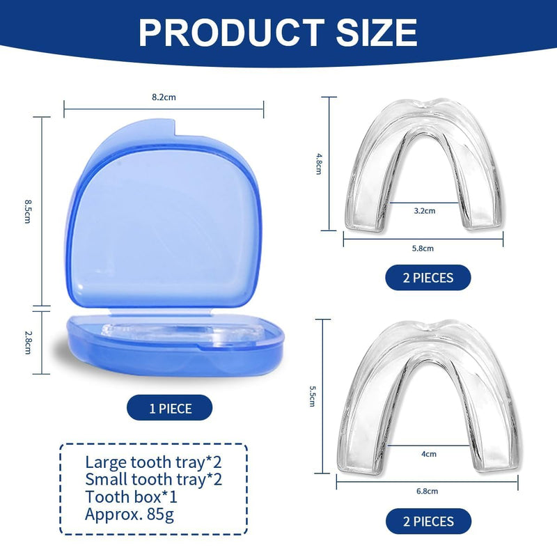 [Australia] - Mouth Guard for Grinding Teeth at Night,Mouthguards for Grinding of Teeth Protection for Teeth,Reusable Teeth Grinding,for Teeth Grinding, Night Guards for Teeth Grinding(4 Pack/Two Size) 