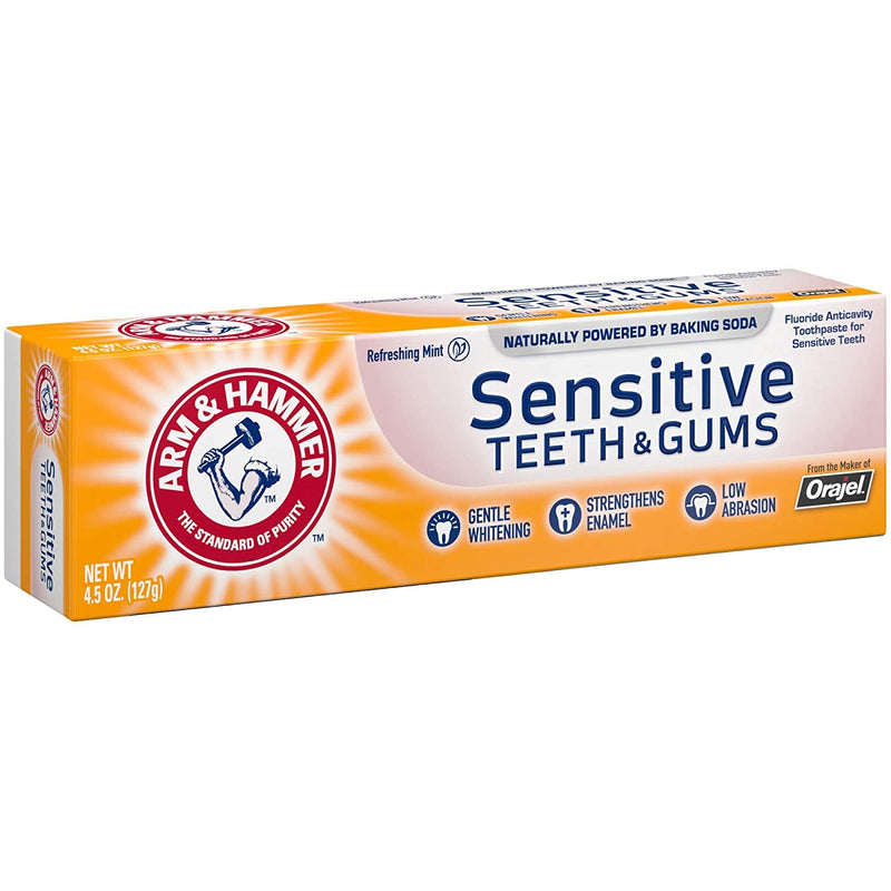 ARM & HAMMER Sensitive Teeth & Gums Toothpaste 4.5 oz (Pack of 10) Mint 4.5 Ounce (Pack of 10)