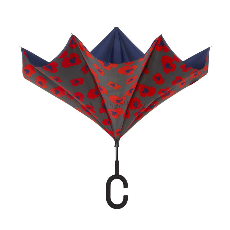 ShedRain Unbelievabrella Reverse Windproof Umbrella, Hands-Free Handle | Inverted Umbrella, Car Umbrella, 48" Arc, Double Layer Canopy, Hands-Free Design, Self-Standing Inga