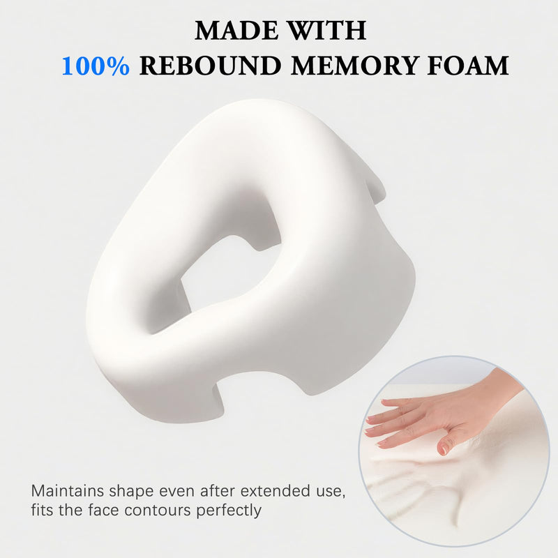 [Australia] - Face Down Pillow and Massage Headrest for Bed, 3-Air-Hole Pillow for Stomach Sleeper, Suitable for Beach Tanning, Home Massages, Eye Surgery Recovery, Back and Waist Pain, Etc (Black) Black 