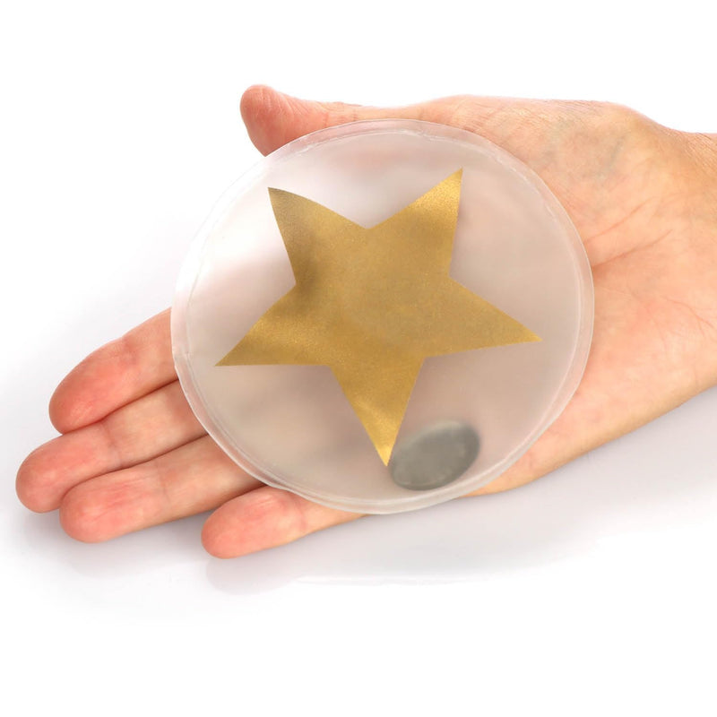 [Australia] - com-four® 4x reusable pocket warmers - hand warmers with star motif - heat pad for cold days and for on the go - heat kink cushion (04 pieces - large star, transparent) 04 pieces - large star, transparent 