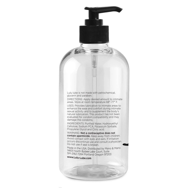 [Australia] - Lulu Natural Water Based Lubes. Personal Lubricant, Liquid Lube for Men, Women and Couples, Lubricants. (16oz) 16 Fl Oz (Pack of 1) 