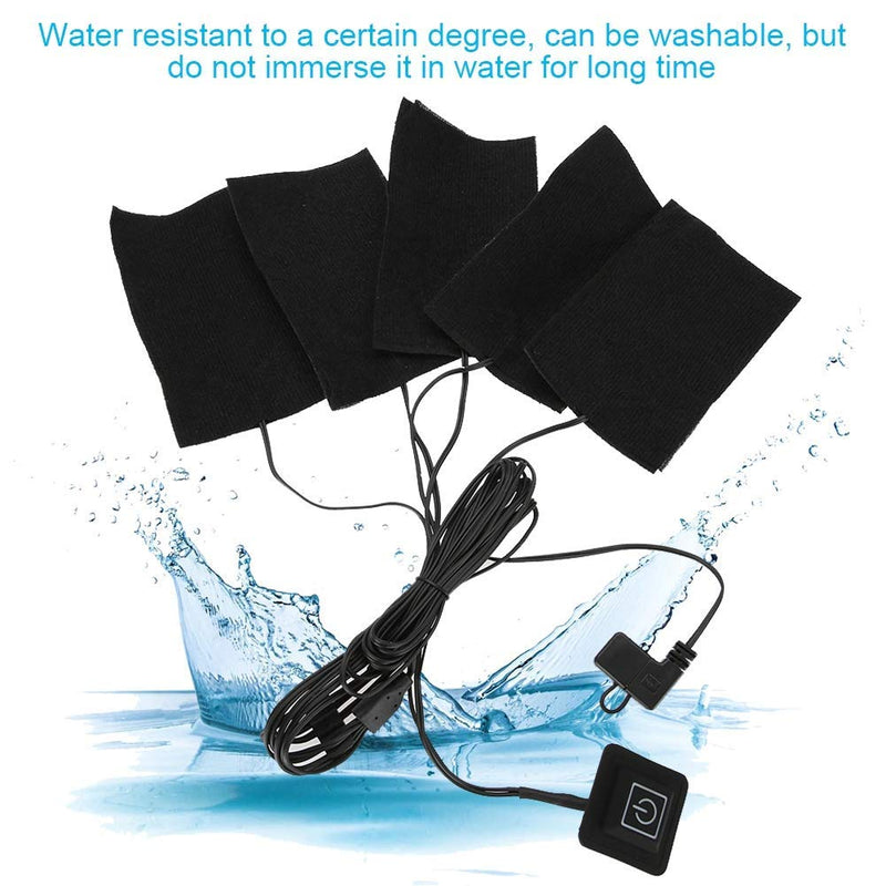 [Australia] - USB Electric Cloth Heater, Five Portable Waterproof Foldable Heating Pads Adjustable Temperature Heating Element Warmer Tool 